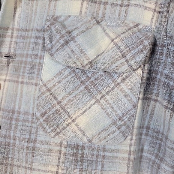 Vtg Pendleton 100% Pure Virgin Wool Shirt White Blue RN 29685 Men's Size Medium - Picture 7 of 15